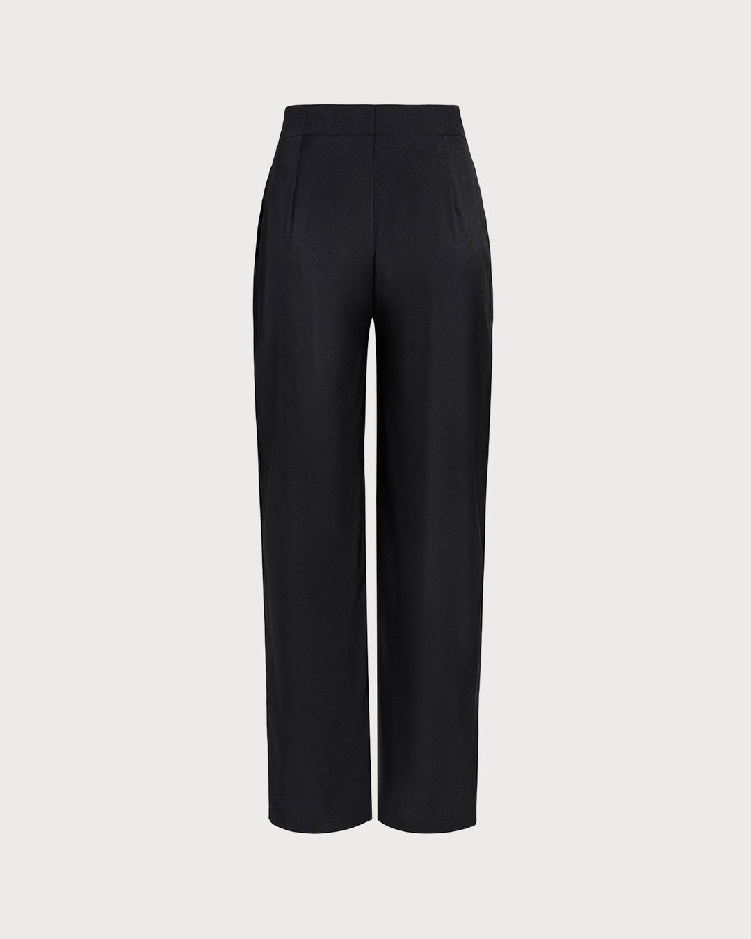 Black Natural Waisted Straight Pants