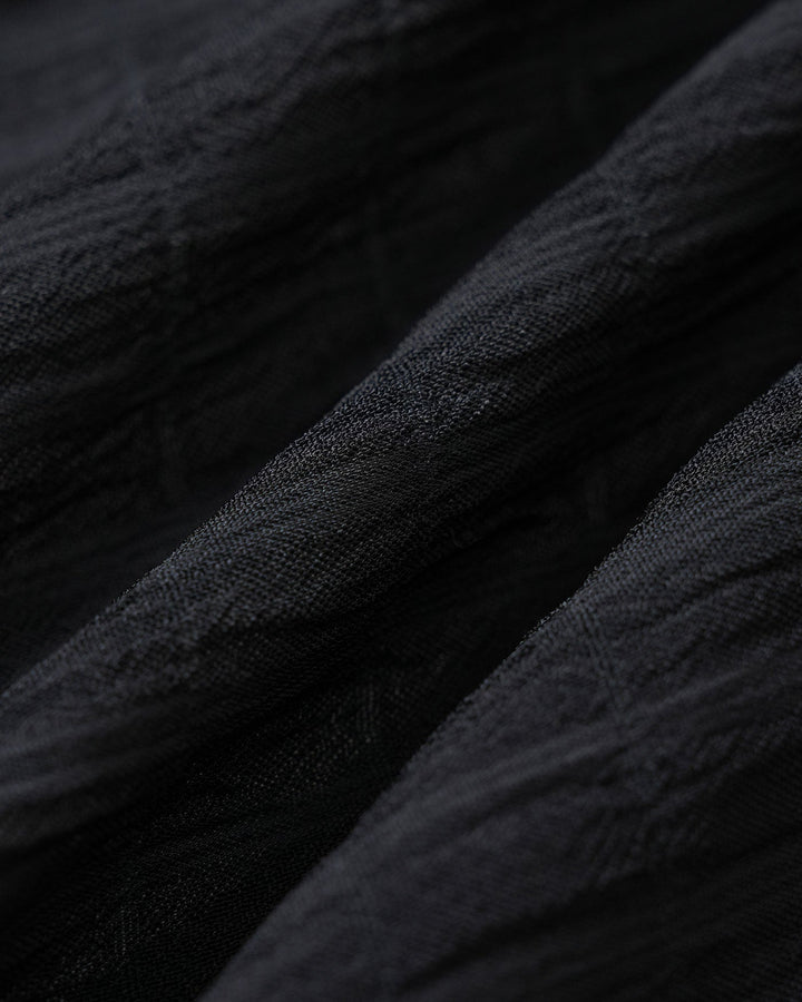 Black Jacquard Lace Button Blouse