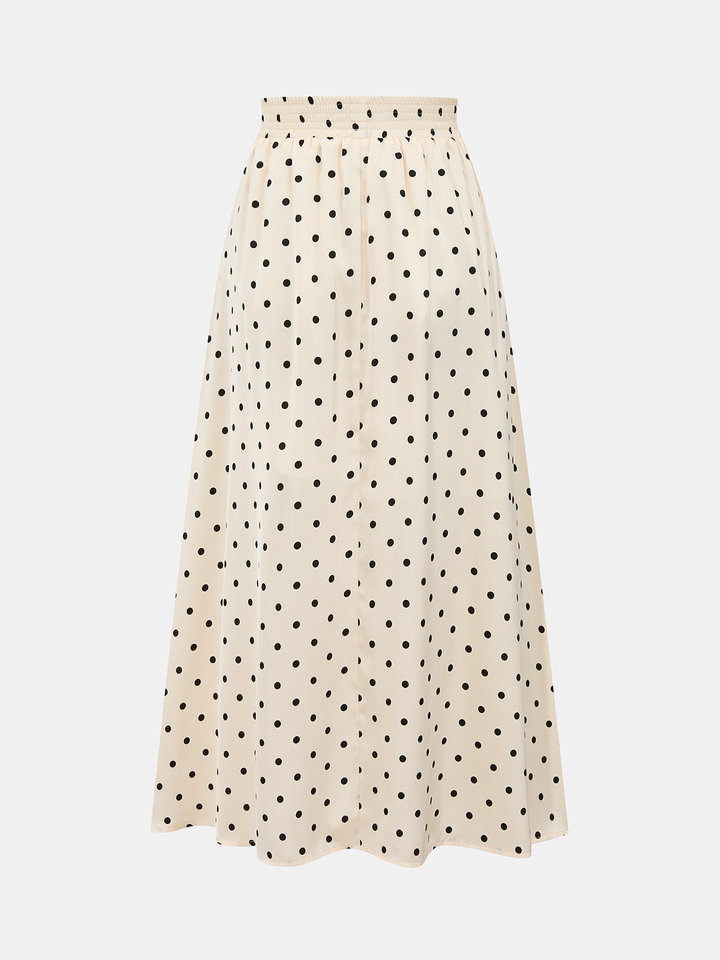 Polka Dot Sleeveless Top & Maxi Skirt Set