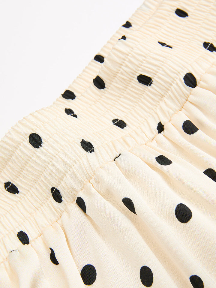 Polka Dot Sleeveless Top & Maxi Skirt Set