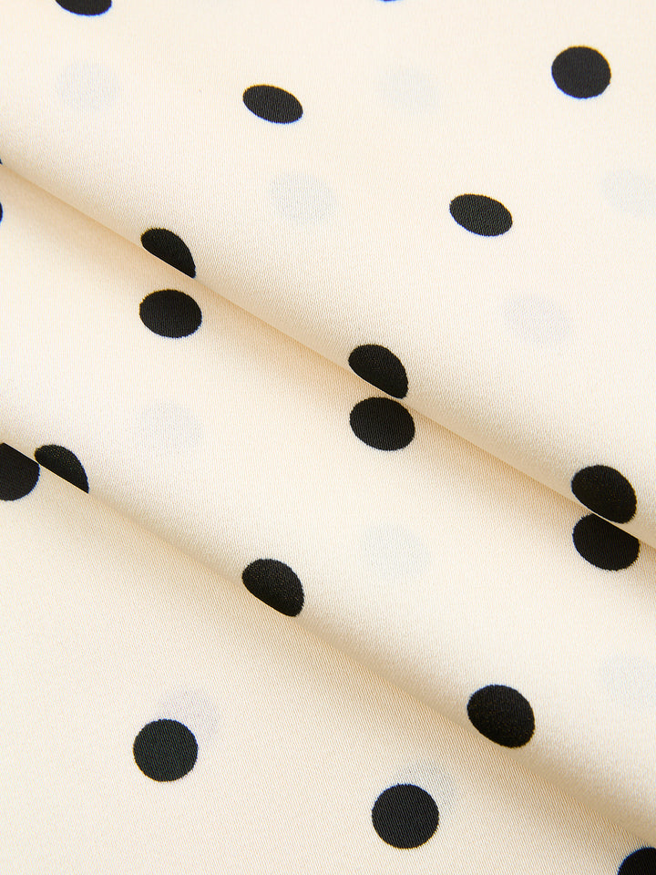 Polka Dot Sleeveless Top & Maxi Skirt Set