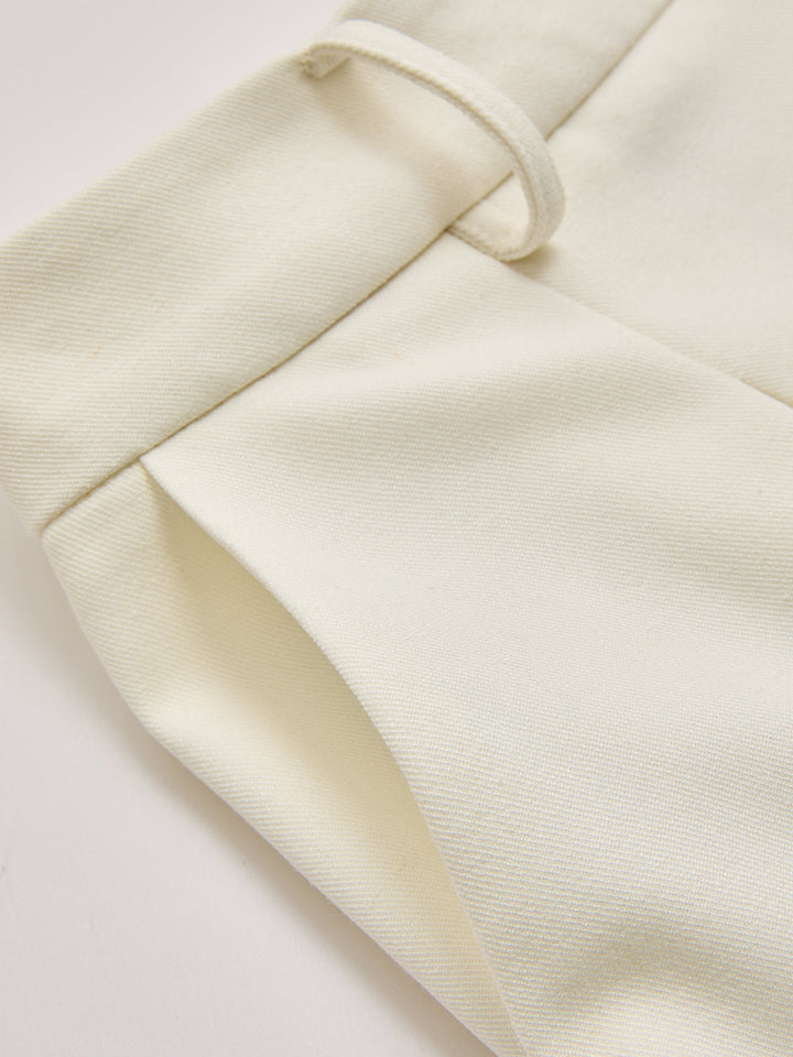 Sleeveless Belted Top & Pleated Pants Set