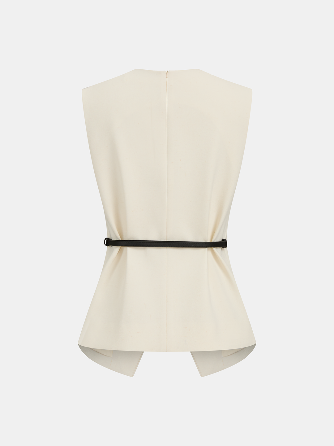 Sleeveless Belted Top & Pleated Pants Set