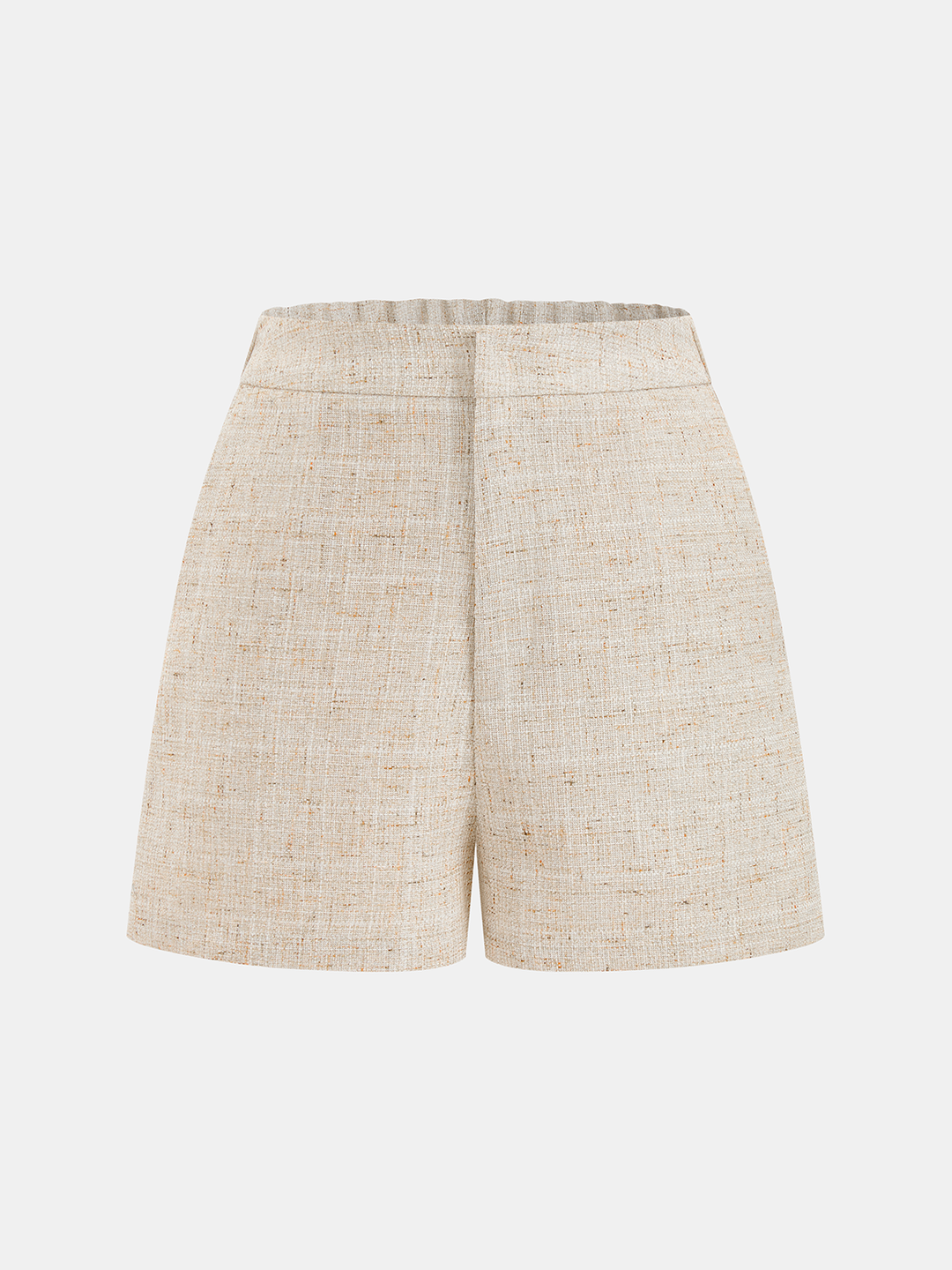 Tweed Buttoned Vest & Mini Shorts Set