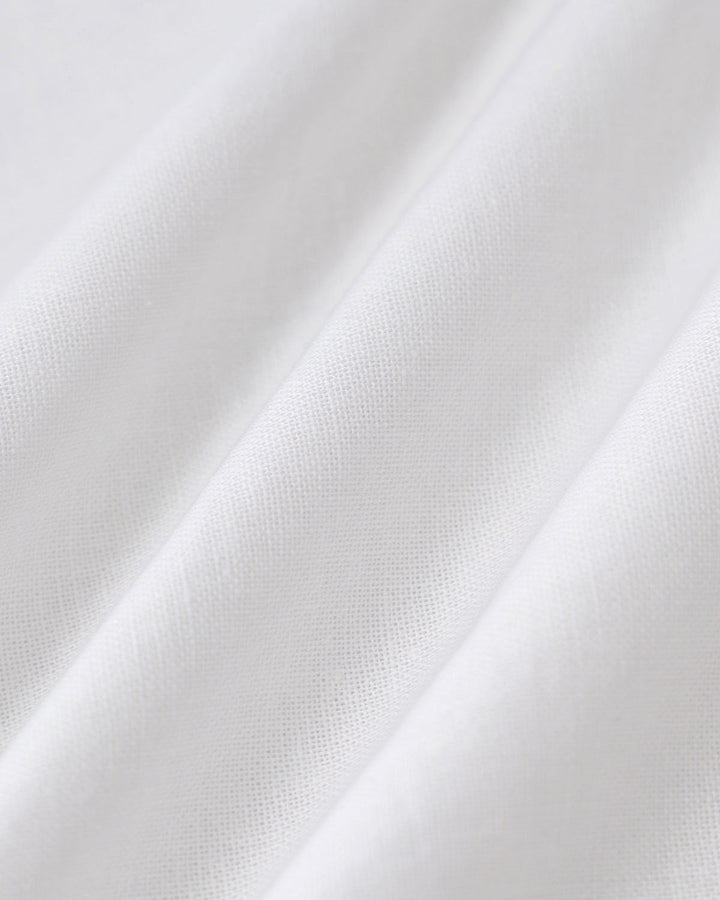 White Square Neck Button Lace Blouse