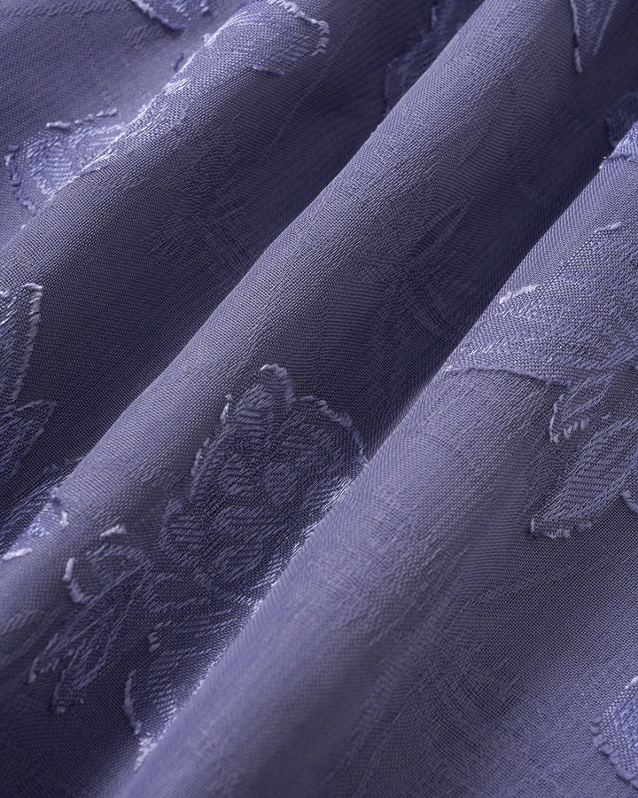 Blue Jacquard Slip Maxi Dress